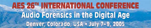 AES 26th International Conference banner