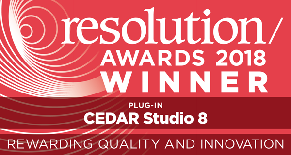 CEDAR Studio 8 Resolution Award 2018